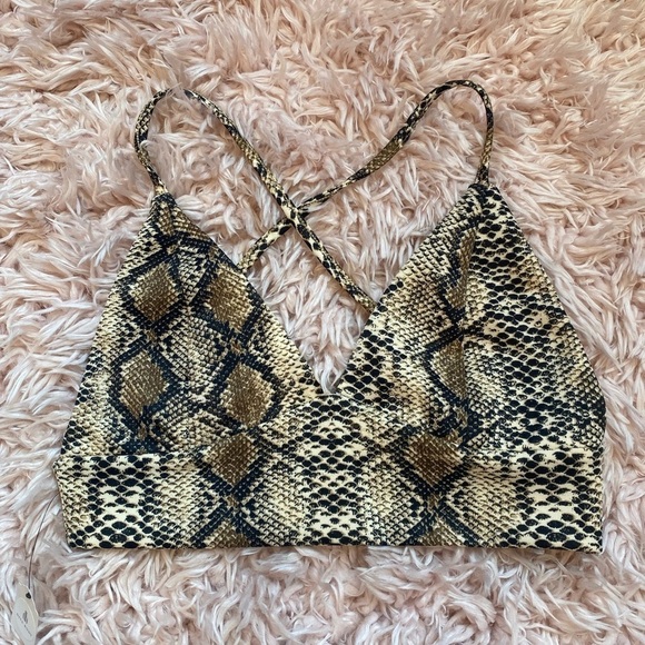 Leopard crop top tank large NWT New - Picture 6 of 9